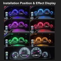 T5 ampoule LED 7SMD 4014 puces voiture intérieur Auto côté Wedge lumière lampe 12V W3W 74 286 W1.2W tableau de bord Instruments panneau lumière