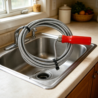 Déboucheur de tuyaux en plastique DIY OEM pour éviers de cuisine domestiques et nettoyeurs d'égouts, type spirale, fabricant et fournisseur