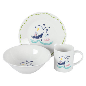 Juego de vajilla con diseño de animales para niños, vajilla de cerámica con dibujos animados - Product Image 3