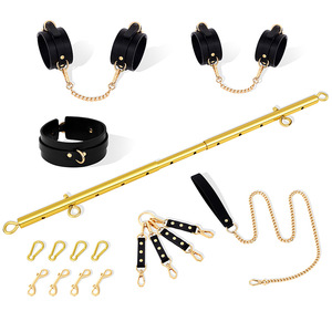 Accessoires SM pour jouets sexuels : Menottes et entraves <span class=keywords><strong>de</strong></span> jambe réglables en métal, dispositif <span class=keywords><strong>de</strong></span> retenue pour l'entraînement des esclaves féminines - Product Image 1