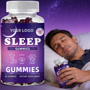 Complément alimentaire en gommes pour le sommeil, sans sucre, naturel, végétalien, à base de mélatonine, de magnésium et de vitamine <span class=keywords><strong>D</strong></span>, marque privée, pour un bon sommeil - Product Image 1