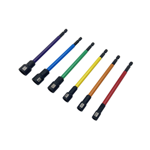 6 mảnh màu mã hóa từ NUT Setter <span class=keywords><strong>Set</strong></span> & trình điều khiển tác động, tác động lật ổ cắm thiết lập, Hex lái xe 1/4-inch bit chủ KL - Product Image 5