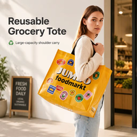 Sac de courses écologique, recyclable, en PP laminé tissé, design personnalisable, grande capacité, réutilisable, renforcé