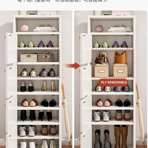 Armoire à chaussures étroite et haute de style moderne minimaliste avec étagère amovible pour les petits espaces <span class=keywords><strong>d</strong></span>'entrée, étagère à chaussures multi-niveaux - Product Image 3