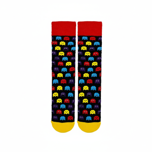 Chaussettes Pacman colorées, sportives, brodées, antibactériennes, résistantes à la transpiration, personnalisables, techniques de sublimation numérique - Product Image 2