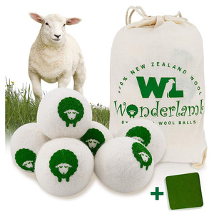 Bolas de Lana Orgánica para Secadora con Etiqueta Privada, 100% Lana de Nueva Zelanda, Color Personalizado, 6-10 cm, para Lavadora - Product Image 2