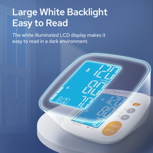 TRANSTEK 블루투스 무료 APP 대형 화이트 백라이트 스크린 디지털 혈압 기계 bp 모니터 암형 혈압계 - Product Image 5