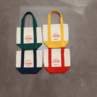 Mini Wiederverwendbare Pastellfarbene Leinwand-Tragetasche Designer Niedliche Einkaufstasche mit Anpassbarer Stickerei Handgefertigte Einkaufstasche mit Individuellem Design