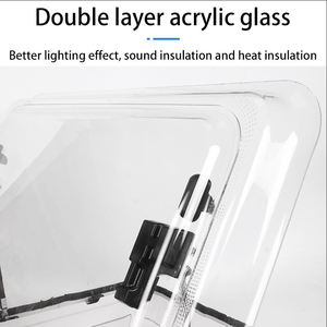 Accesorios para caravanas TYTXRV, tragaluz RV de 700*500mm con luz LED, ventana de techo de vidrio acrílico de doble capa - Product Image 5