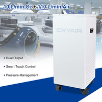 Генератор кислорода Oxyair 110 л/мин (96% O2, 10 л/мин), 10-литровый концентратор кислорода для камеры ГБОТ