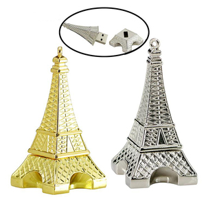 Regalo promocional pulgar unidades Usb 2,0 Mini 3,0 de Metal Torre Eiffel forma Pendrive Usb Flash Drive memoria Stick Pen Drive - Product Image 1