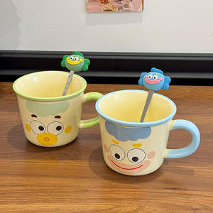 Taza de Cerámica con Diseño de Payaso, con Asa y Cuchara, Diseño Animado para Regalos, Primavera 2025 - Product Image 5