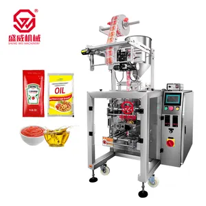 Shengwei Machinery Custom Automatic Three Four Side Sealing Stick 50G Ketchup 1Kg Oil Packing Machine