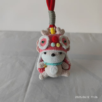 Porte-clés créatif en crochet pour bouquet de tulipes Objet décoratif animal mignon pour sacs d'école Anniversaire de mariage Style Art déco durable