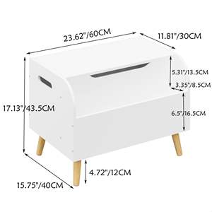 กล่องเก็บของเล่นไม้ขายดี ตู้เก็บของเล่นเด็ก ตู้เก็บของเล่นขนาดใหญ่ พร้อมขาไม้ 4 ขา และชั้นวาง<span class=keywords><strong>หนังสือ</strong></span>ด้านหน้า - Product Image 3