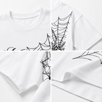 T-shirt surdimensionné pour homme, 300 GSM, poids lourd, 100% coton, logo personnalisé, vente en gros, col rond, manches courtes, motif toile d'araignée, streetwear