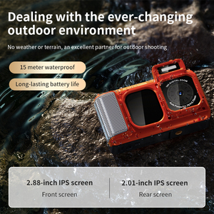 מצלמת צילום דיגיטלית IP68 עמידה למים עד 15 מטר מתחת למים, 8K 48MP, מסכים כפולים, זום דיגיטלי, מצלמה קומפקטית לצילום מתחת למים לצלילה ושנורקלינג - Product Image 3