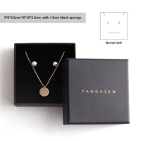 PandaSew Logo personalizzato carta cartone cassetto gioielli confezione regalo coperchio e scatole di Base collana orecchini bracciale anello scatola di gioielli