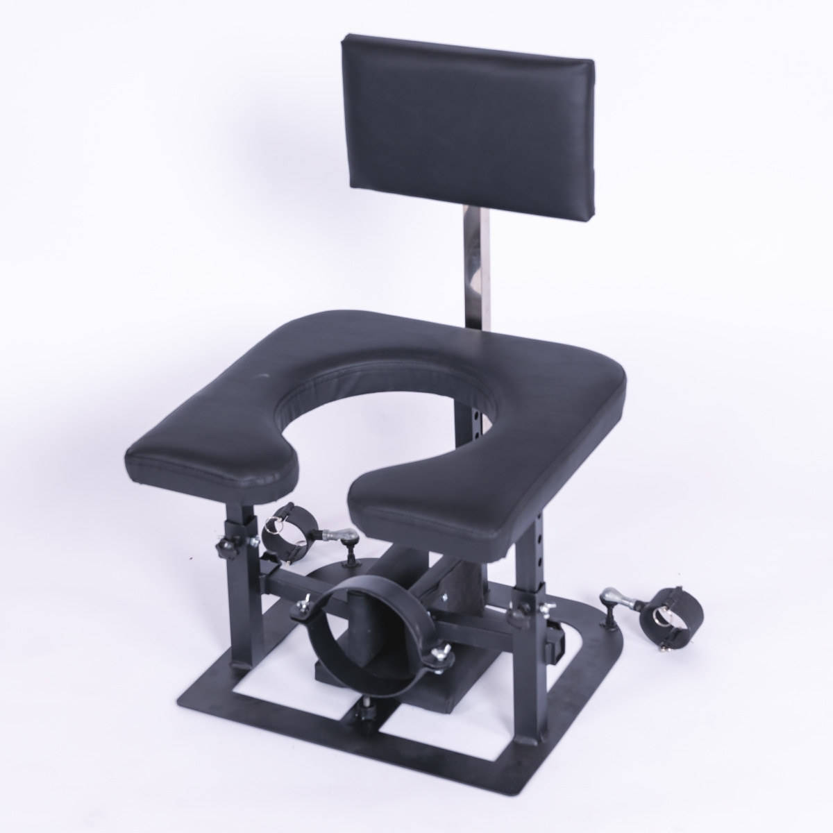 Silla de baño negro + esposas de metal