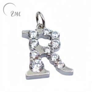 UM Jewelry Classic 925 <b>silver</b> letter Charm Pendant <b>necklace</b> for women children anniversaries wedding gifts and party occasions - Product Image 1