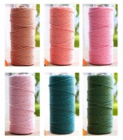 Usine vente chaude 3-5mm 100m torsadé 100% coton corde macramé cordon bricolage Crochet fils à tricoter