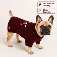 Vêtements pour animaux de compagnie de style Noël en gros, pull en tricot acrylique doux pour chien, pour la chaleur hivernale, design festif, OEM/ODM