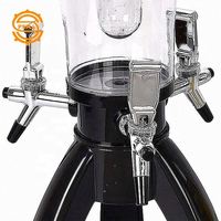 Distributeur de bière portable de luxe 1,5L/3L avec lumières LED colorées et brillantes, 3 robinets, accessoires de bar