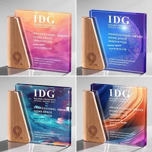 Custom Crystal Wood Trophy Plaque | Creative <strong>Personalized</strong> Engraving for Annual Meeting Award &amp; Business Agent Authorization <strong>Gift</strong> - Product Image 5