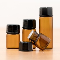 Ecannal 1 ml 2 ml 3 ml Petit échantillon d'huile essentielle Bouteille en verre ambré