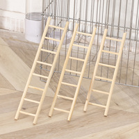 Escalera de madera para jaula de pájaros, juguete de escalera para loros, escalera colgante para mascotas, hámster