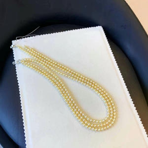 Collar de Perlas con Diseño de Globo de Aurora Boreal Natural, Colorido, Retro, de Lujo, Cadena de Clavícula Pequeña y Exclusiva - Product Image 1