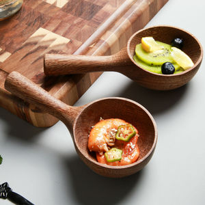 Wooden Ladle With Handle For Serving Soup Rice And Fruit Kitchen Utensil - Product Image 1