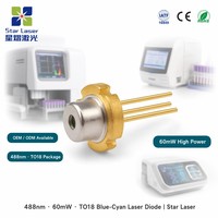 Original OSRAM PLT5 488 Blue Laser Diode 488nm 60mW TO-18 for Flow Cytometer Fluorescence Excitation Module