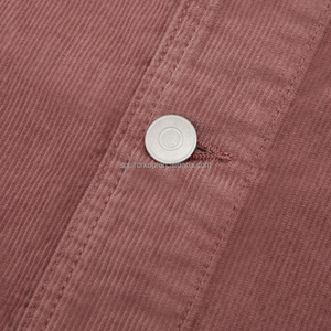 Veste de travail en velours côtelé de coton pour <span class=keywords><strong>homme</strong></span>, personnalisable avec étiquette privée, avec poches, OEM ODM, vente en gros, rose poudré, manches longues, style rétro, veste de travail - Product Image 3