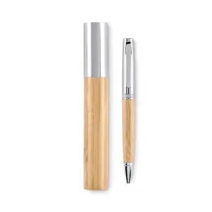 Penna a sfera in bambù SIDEN, merchandising sostenibile - Product Image 1