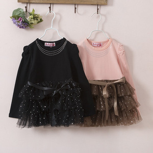 Ropa de Verano al por Mayor para Niños, Vestido de Manga Larga con Cinturón de Lazo para Niñas Pequeñas, de un Proveedor Chino - Product Image 2