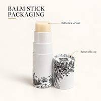 Tube en papier pour baume à lèvres éco-responsable, logo personnalisé recyclable, emballage en papier vide pour stick de baume solide déodorant