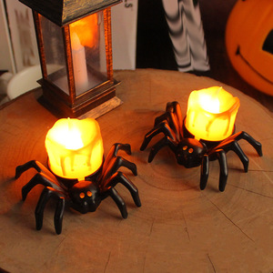 Lámpara decorativa de araña para Halloween, luz nocturna de araña brillante, decoración de araña para sala de estar y comedor. - Product Image 1