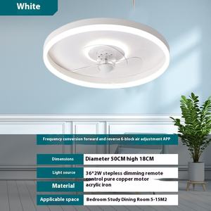 Plafonnier LED moderne à 5 pales avec corps en fer Ventilateur quotidien transfrontalier pour chambre à coucher et étude directe en usine à 220V/110V - Product Image 6