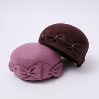 Nouveau Béret en Laine Automne-Hiver pour Femme, Style Britannique avec Nœud, Chapeau d'Artiste Rétro, Élégant, Tendance, Polyvalent, Intemporel et Chic