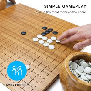 Juego de Mesa de Melamina Mate Go, Protección Ocular, Tablero Estándar de 19 Filas, Doble Uso, Kit de Entrenamiento para Estudiantes, Juego de Mesa de Estrategia Chino Clásico - Product Image 2
