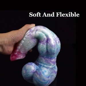 Nnsx Nieuwe Ontwerp 11.6 Inch Grote Knoop Dildo Mooie Kleur Silicium Enorme Hond Penis Dildo Met Sucker - Product Image 4