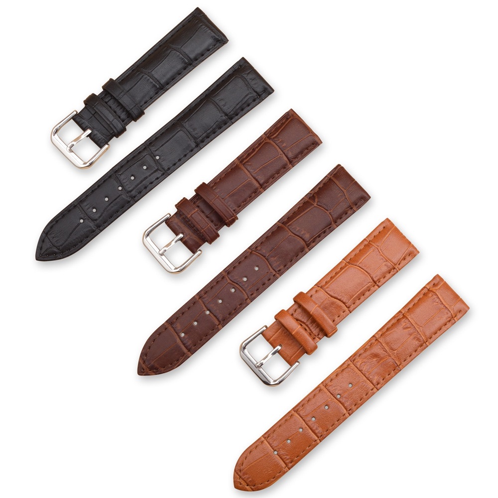 Top Grain Crocodile Pattern Calfskin Multicolor Waterproof Bracelet 14mm 18mm 20mm 22mm 24mm Genuine Leather Watch Band Strap 19