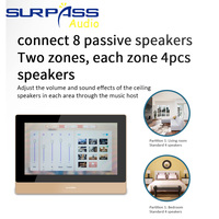 Amplificateur mural PW7820K+CF620 avec ensemble de haut-parleurs de plafond PA, microphone sans fil, système de karaoké stéréo pour cinéma maison