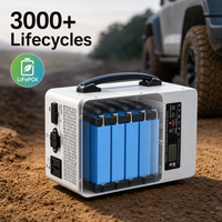 Générateur solaire de stockage d'énergie, batterie lithium-ion LiFePO4, station d'alimentation domestique et automobile avec panneau solaire et kits d'éclairage LED