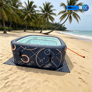 Vente en gros usine – <span class=keywords><strong>Jacuzzi</strong></span> <span class=keywords><strong>gonflable</strong></span> portable 2m*2m*0.8m <span class=keywords><strong>pour</strong></span> extérieur, piscine pliable avec accessoires complets, livraison incluse - Product Image 4