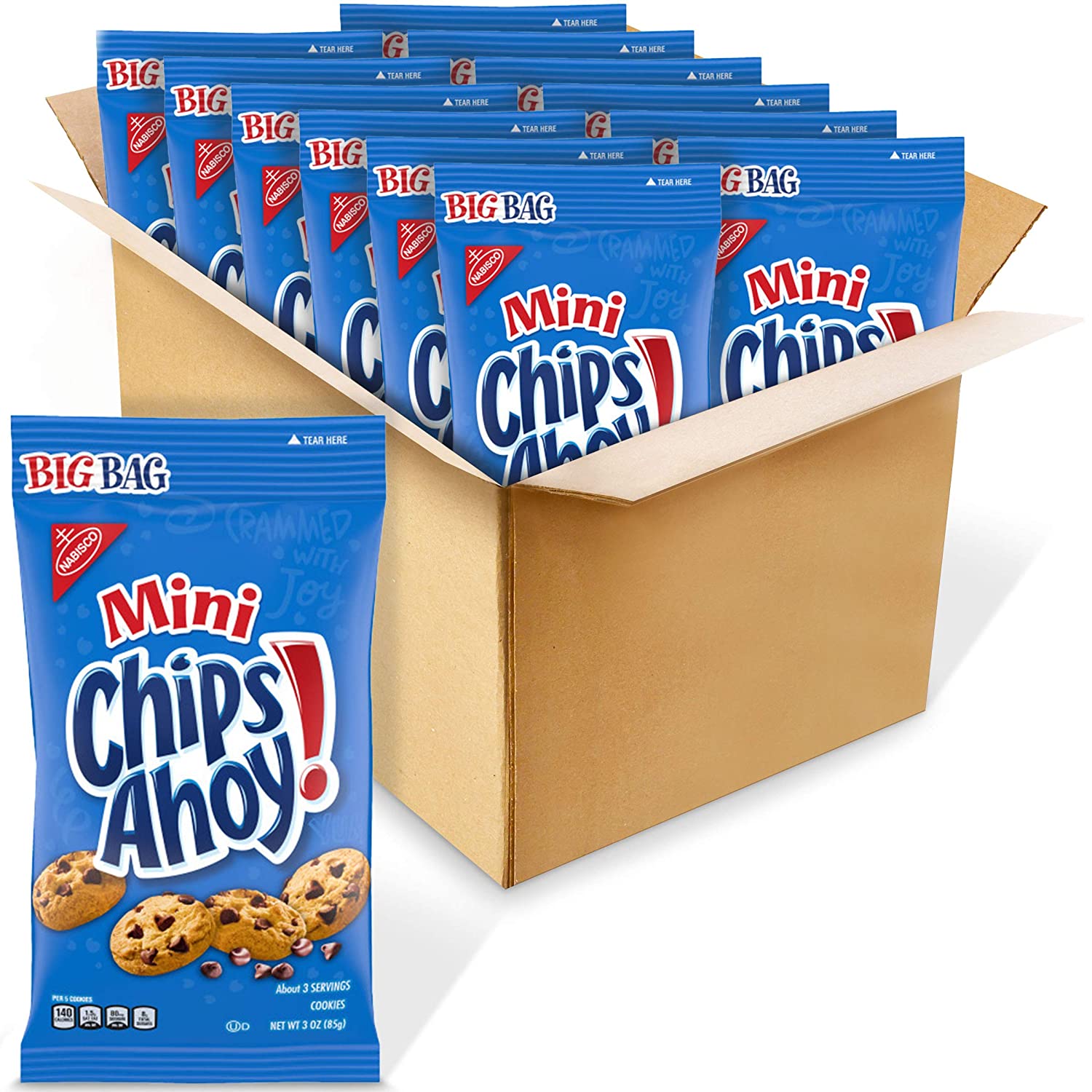 Chips Ahoy! Mini Chocolate Chip Cookies, 3 Ounce (Pack of 12)