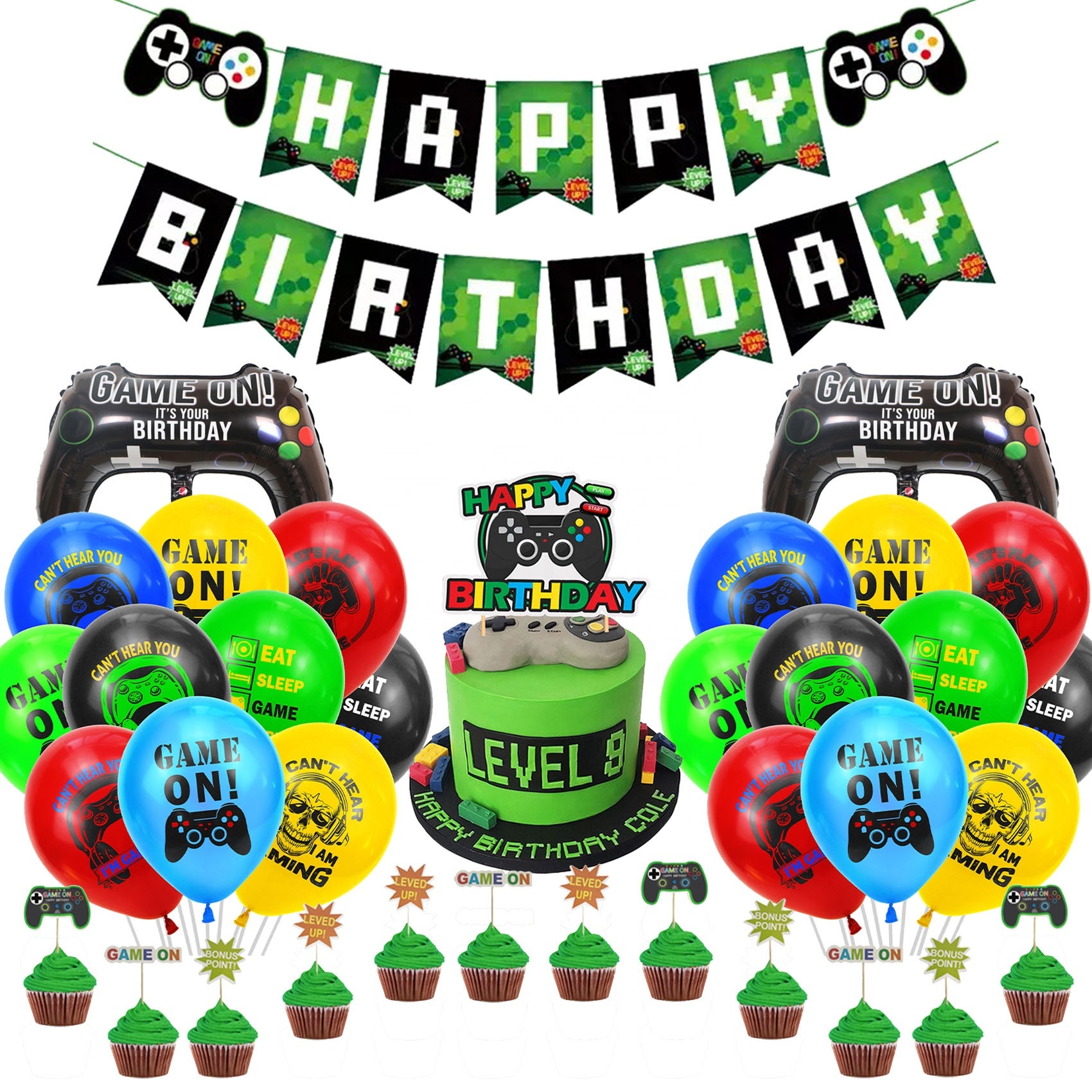 Décoration D'Anniversaire Fête De Jeu Vidéo, Ballons Décoration Anniversaire Garçon, Y Compris Décoration D'Anniversaire Fête De Jeu Vidéo, Ballons Décoration Anniversaire Garçon, Y Compris