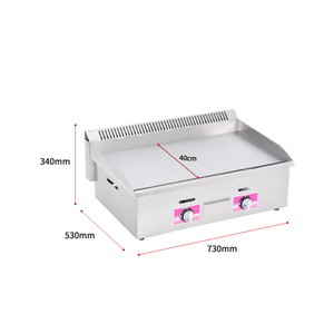 Plaque chauffante extérieure à gaz électrique de haute qualité en acier inoxydable 26kg Plaque chauffante extérieure commerciale avec friteuse - Product Image 3