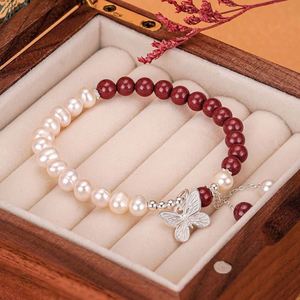 <b>Cheap</b> Beaded Bracelet Glass Beads Bracelet Pearl <b>Crystal</b> Beaded Butterfly Bracelet Ladies Bangle for Women Girls - Product Image 3